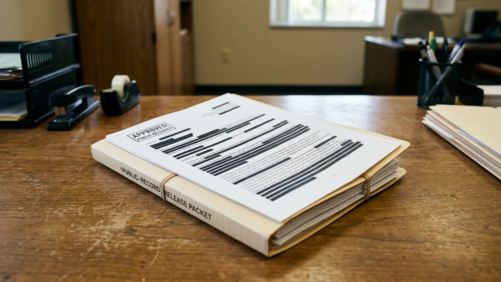 A public-record PDF with selected personal details redacted